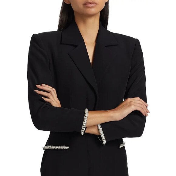 NEW Generation Love, M, Stellina Faux-Pearl-Embellished Crepe Blazer Minidress - Picture 6 of 7